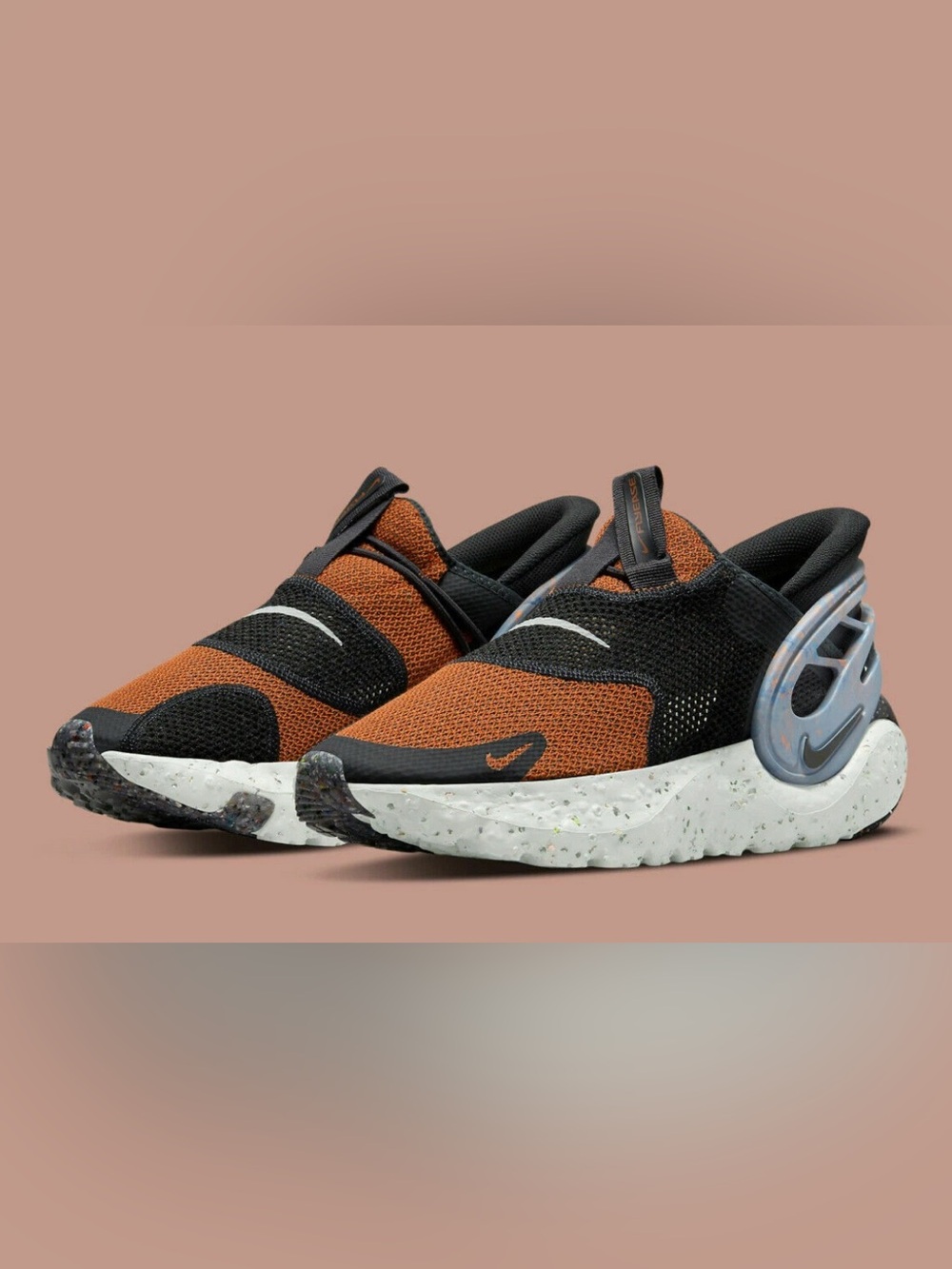 New NIKE GLIDE FLYEASE MESA ORANGE-BLACK-BLACK SZ 9 [DN4919-800]